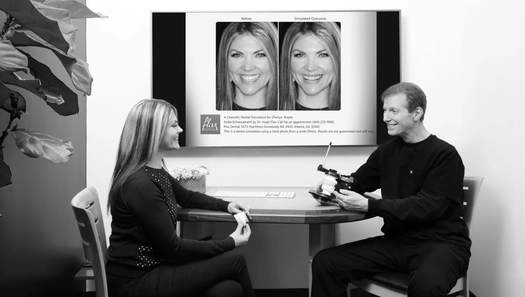 Dr. Flax with dental patient